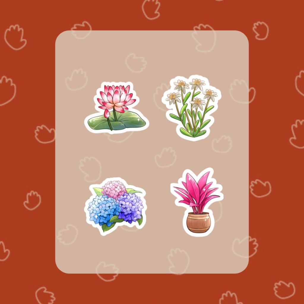 

DARIKOTA Sticker Pack Series | Flower | Florist | Bloom | Nature | Merchandise | Original | Art | Digital | Vinyl | Doff| Water resistance