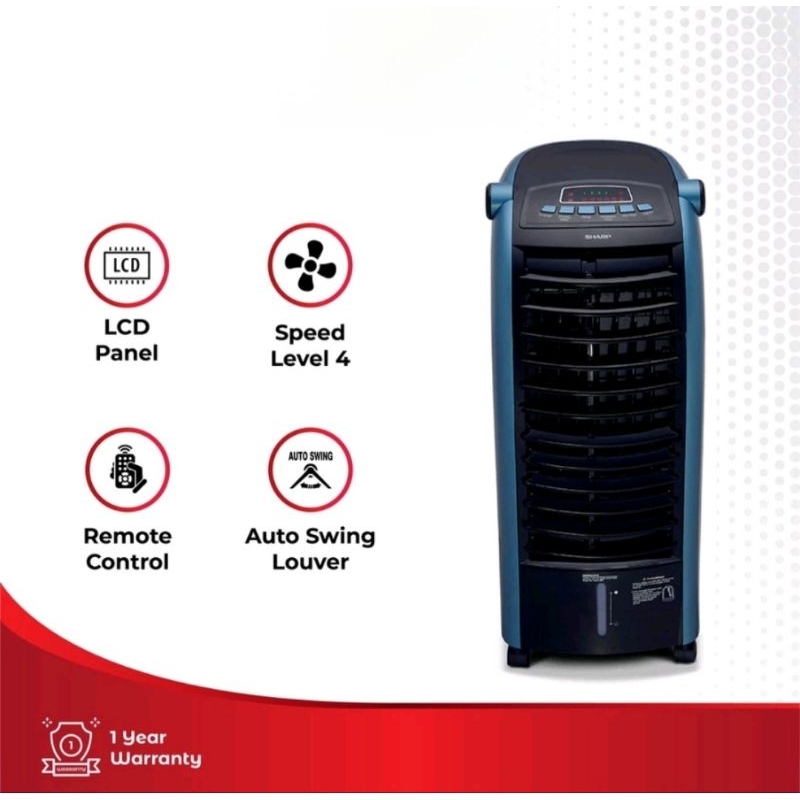 Sharp PJ-A36TY-B Air Cooler kipas percikan air dengan icepack roda