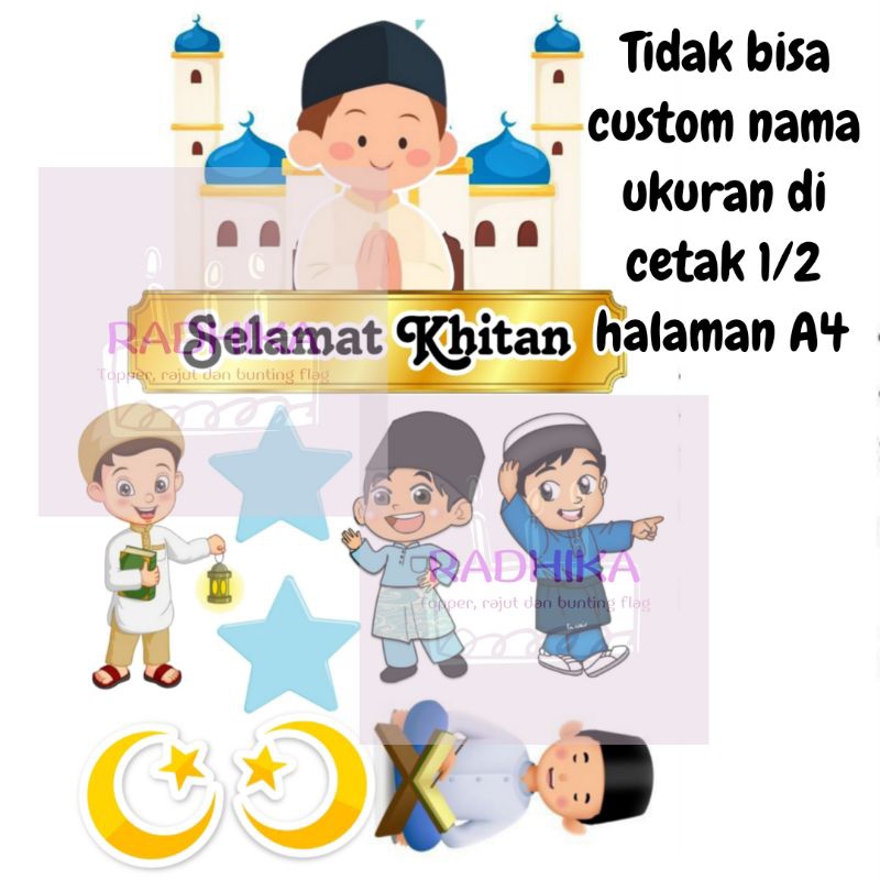 Topper kue Khitanan sunatan Khitan