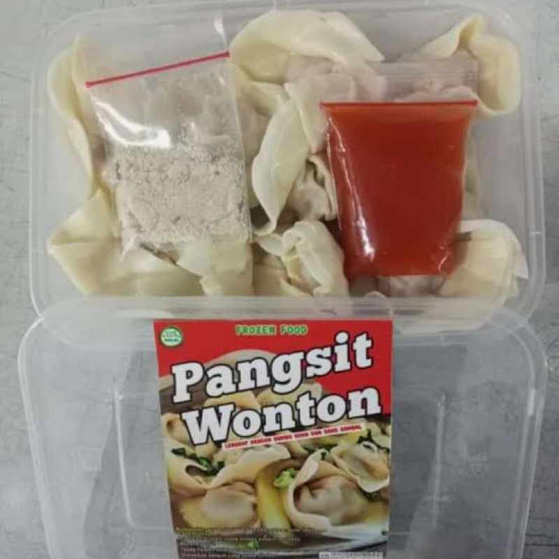 

Frozenfood Wonton / wonton siap saji/ wonton frozen/ wonton pangsit siomay ayam/ wonton frozen goreng/ wonton chili oil pedas