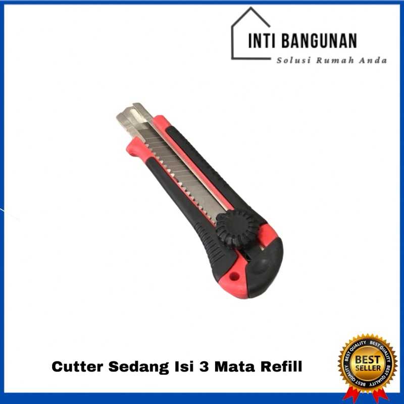 

Pisau Pemotong / Cutter Biasa Isi 3 Mata Pisau Gagang Plastik