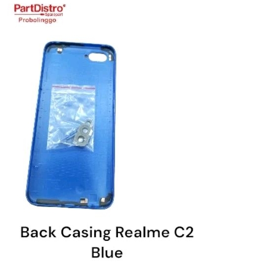 BACK CASING REALME C2 BLACK & BLUE