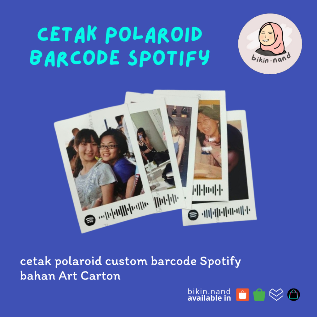 

Cetak Foto Polaroid Art Carton Custom Barcode Spotify