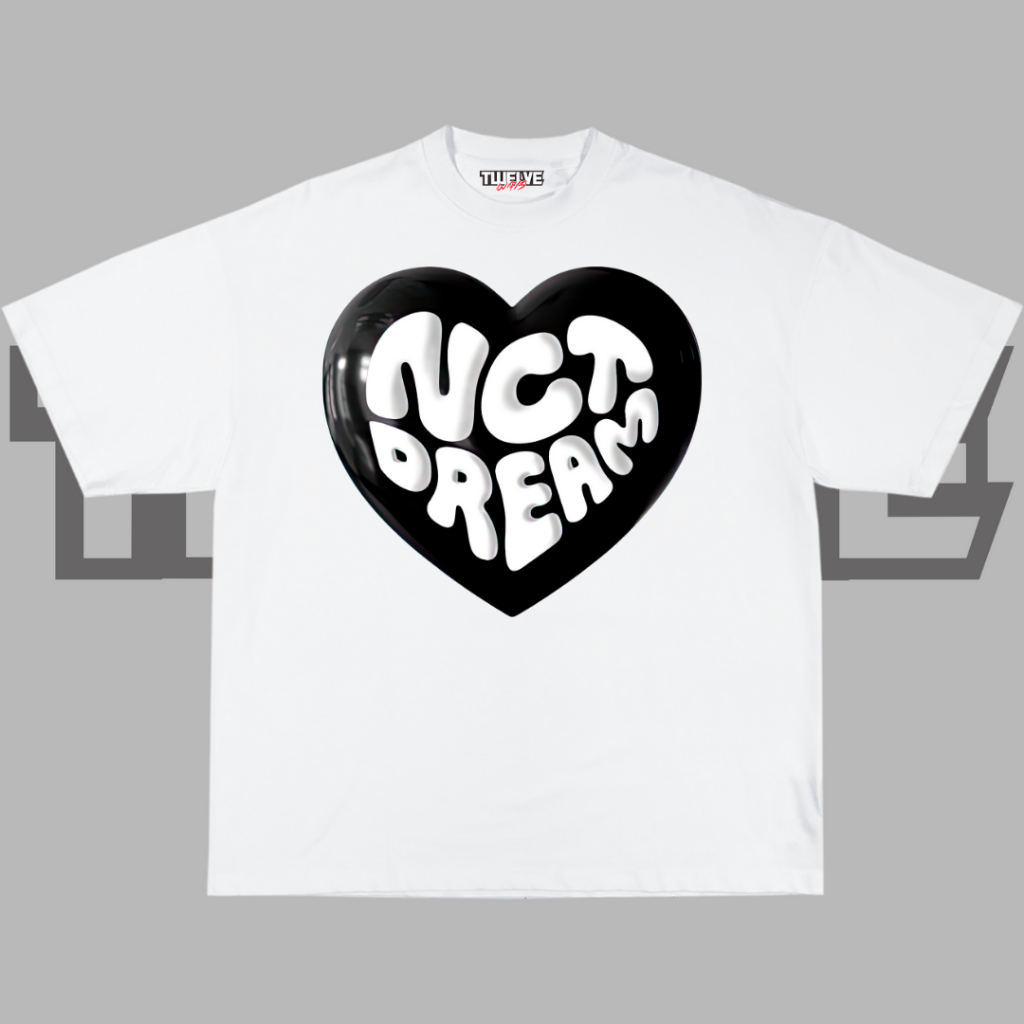 NCT DREAM White Oversize T-Shirt | Kaos NCT DREAM Aesthetic | Atasan Pria Wanita | Baju Cowo Cewe Un