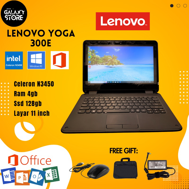 LAPTOP LENOVO THINKPAD YOGA 300e LAYAR TOUCHSCRENN