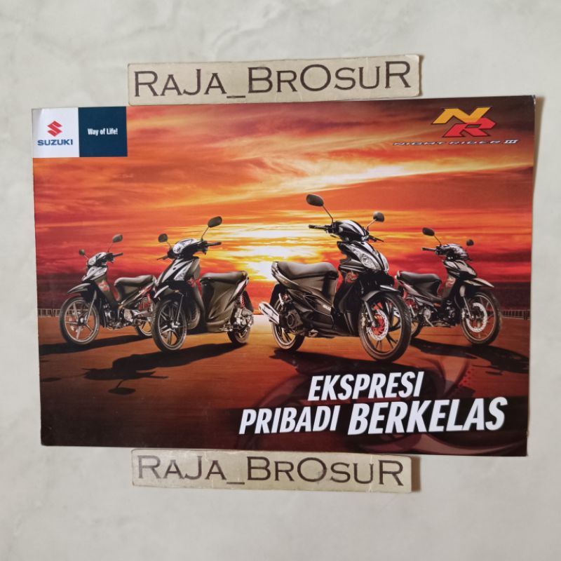 Poster brosur katalog leaflet Suzuki Skywave/Spin/Shogun/Smash Night Rider III 2010-2011