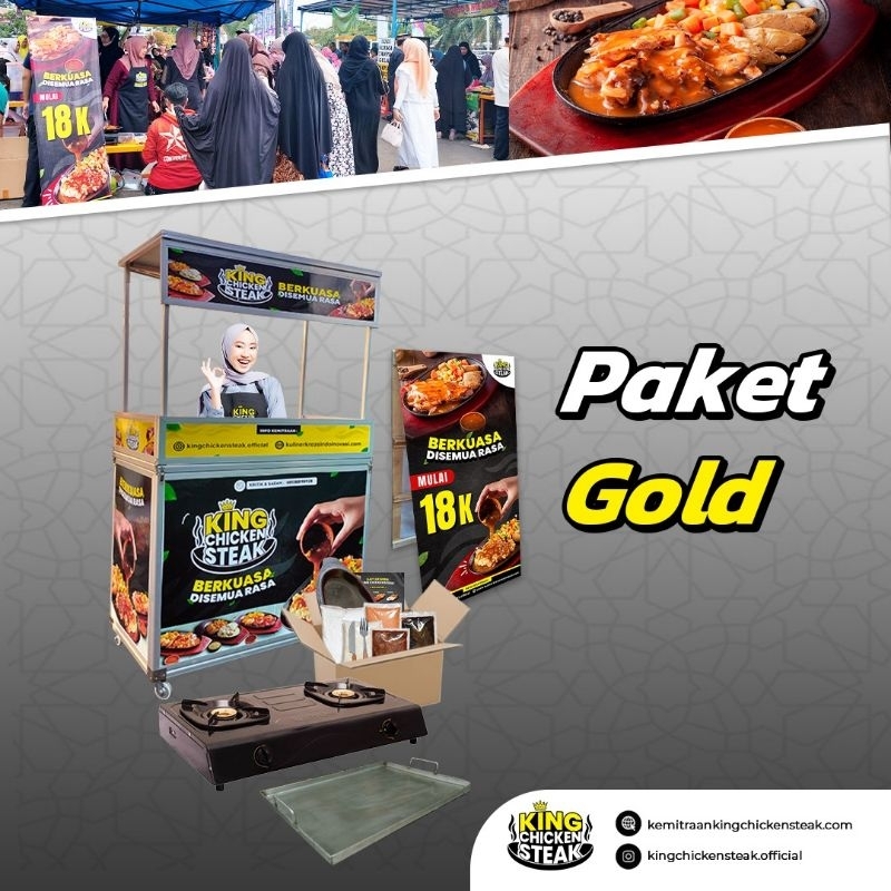 Kemitraan Franchise Paket Usaha Chicken Steak Terlaris Termurah Terviral King Chicken Steak - Paket 