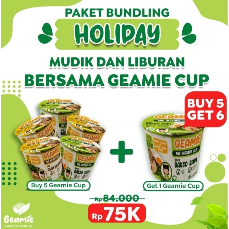 

Paket Bundling Holiday Geamie Cup Kuah