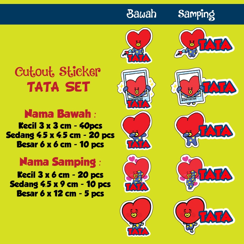 

sticker nama cutout tata