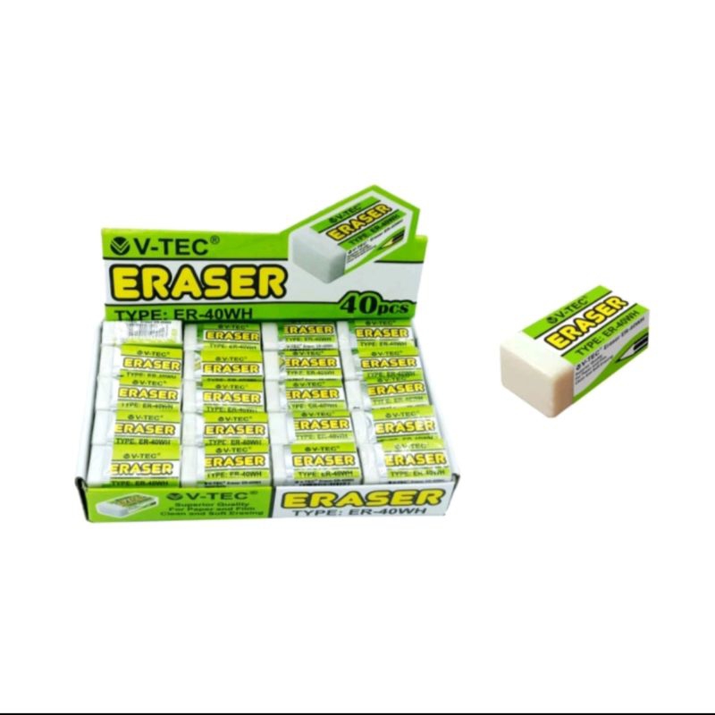 

Penghapus pensil kecil / V-TEC ERASER TYPE ER-40 WH / penghapus putih kecil / penghapus pensil