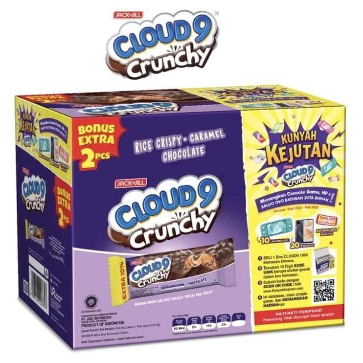 

SS - 24 Pcs Coklat Cloud 9 Crunchy / Cloud 9 Coklat Vanila Murah