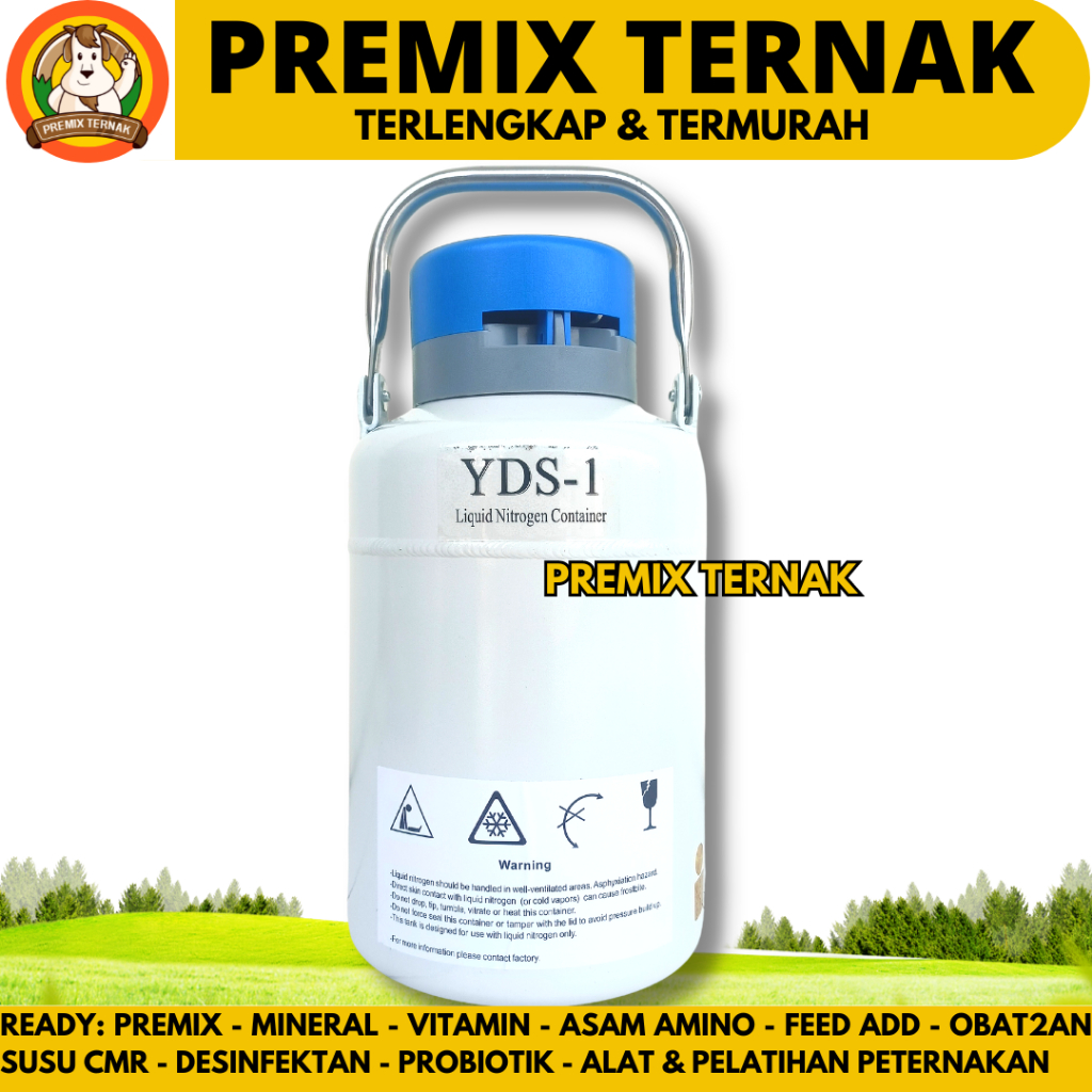 CONTAINER NITROGEN 1 LITER YDS - Kontainer IB Sapi Kontainer Nitrogen Cair untuk Lapangan
