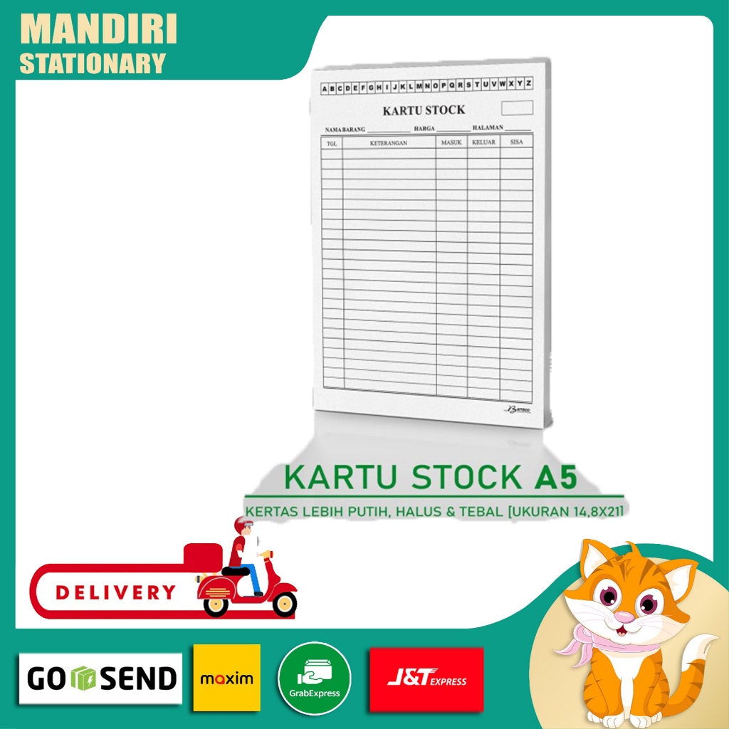 

KARTU STOK A5 ISI 100 LBR KECIL