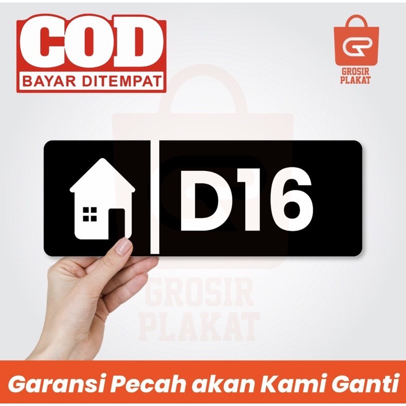 

Papan Nomor Rumah Akrilik 2 Lapis