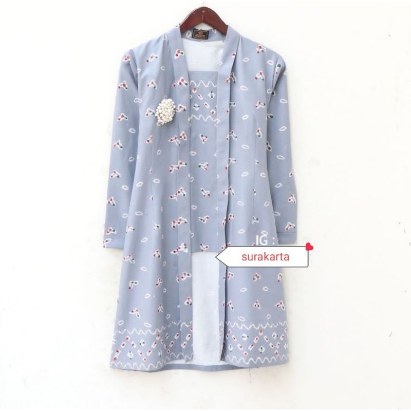 Tunik Kebaya Baju Batik Jumputan Solo Cantik (lapis tricot)