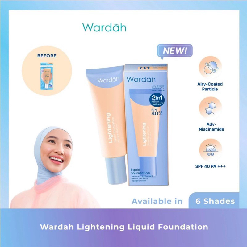 WARDAH FOUNDATION | WARDAH LIGHTENING LIQUID FOUNDATION | FOUNDATION WARDAH | WARDAH LIGHTENING FOUN