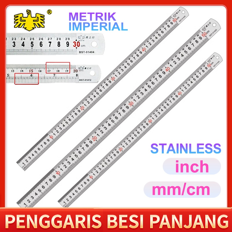 

Stainless Steel Ruler Penggaris Besi Machinist's Rulers 6,/8/12/14" Metric Ruler, Millimeter Ruler