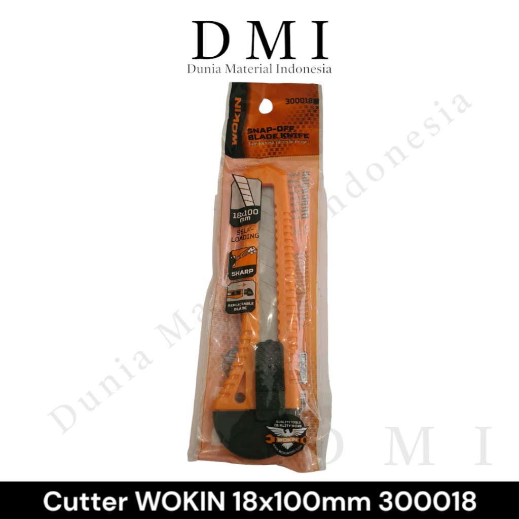 

Cutter WOKIN 18x100mm | Pisau Cuter | Snap-Off Blade Knife | Kater Potong | (1PC)