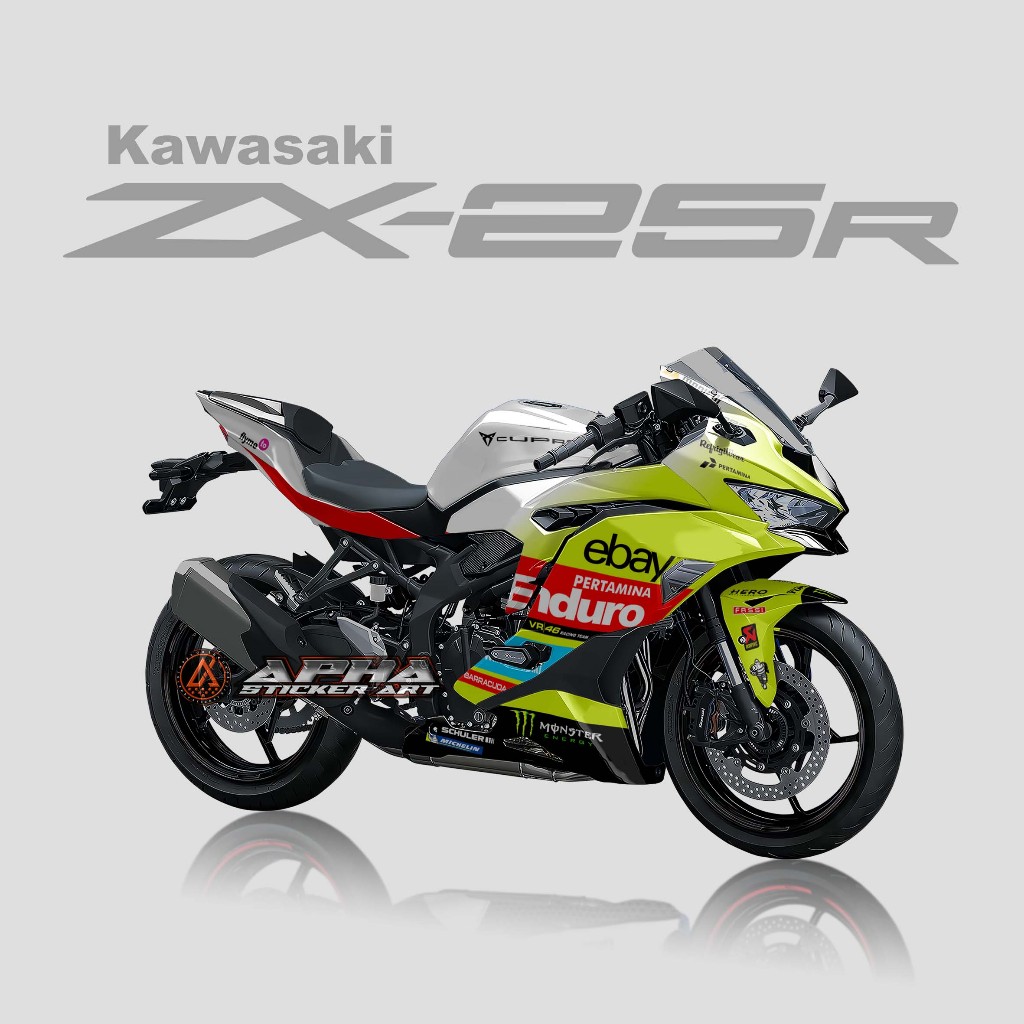 Decal Stiker ZX-25R Full Body Livery Pertamina Enduro 46 Racing Team