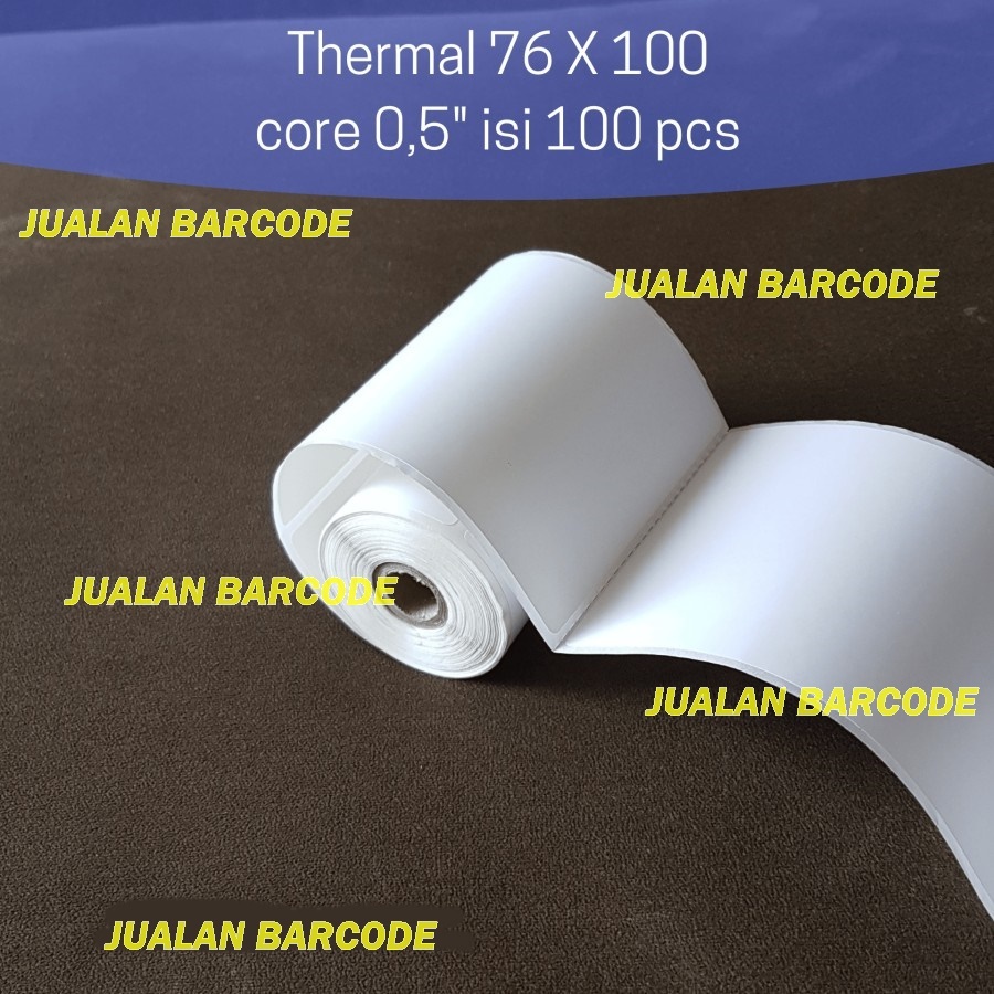 

LABEL THERMAL STICKER 80x100 MM | STIKER LABEL TERMAL 76x100 MM isi 100 pcs UNTUK PANDA PRJ-80BL PRINTER BLUETOOTH