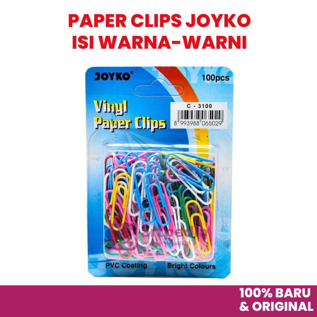 

PAPER KLIP JOYKO WARNA WARNI / JOYKO PAPER CLIPS C-3100