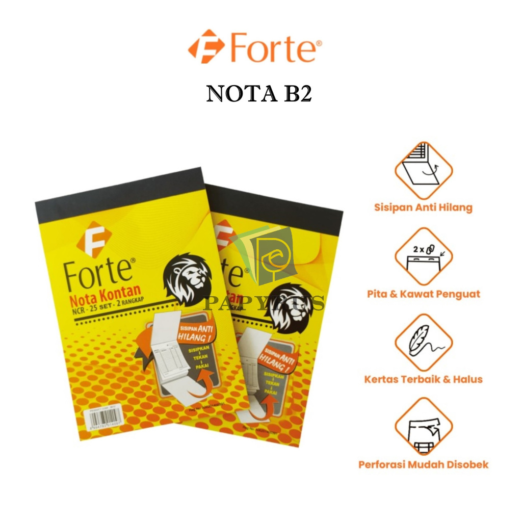 

NOTA KONTAN BESAR / NOTA BESAR RANGKAP 2 / NOTA BESAR 2 PLY NCR / NOTA B2 FORTE