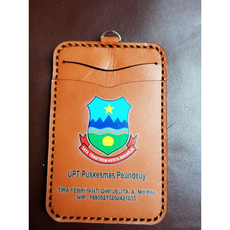 id card kulit premium full warna | id card pria | id card wanita | card holder kulit