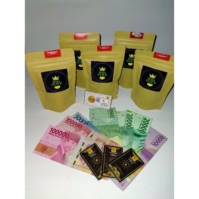 

BARU SNACK RAJA BERHADIAH UANG DAN EMAS 10pcs