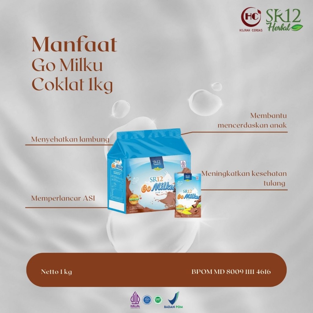 

Gomilku Sachet SR12 Susu Kambing Etawa Isi 40 pcs Strawberry, Coklat Original Asi Booster