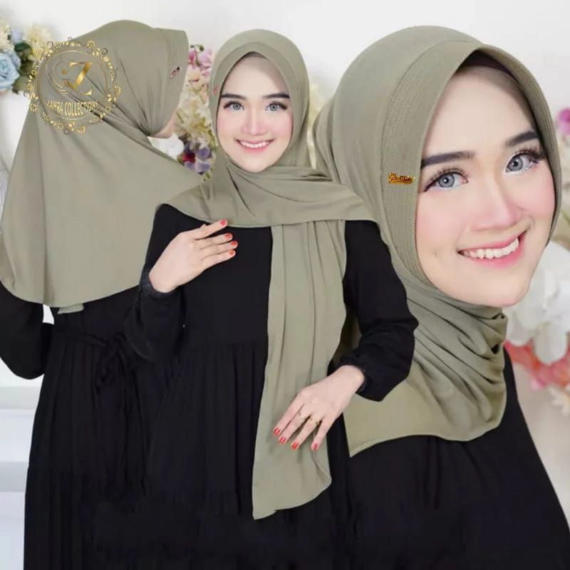 Jilbab Pashmina Pet Oval Jersey - Pashmina Pet Oval - Hijab Instan