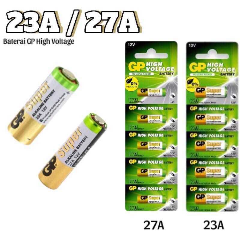 Baterai GP 23A / Battery GP A23 / Batre 23A A23 High Voltage GP