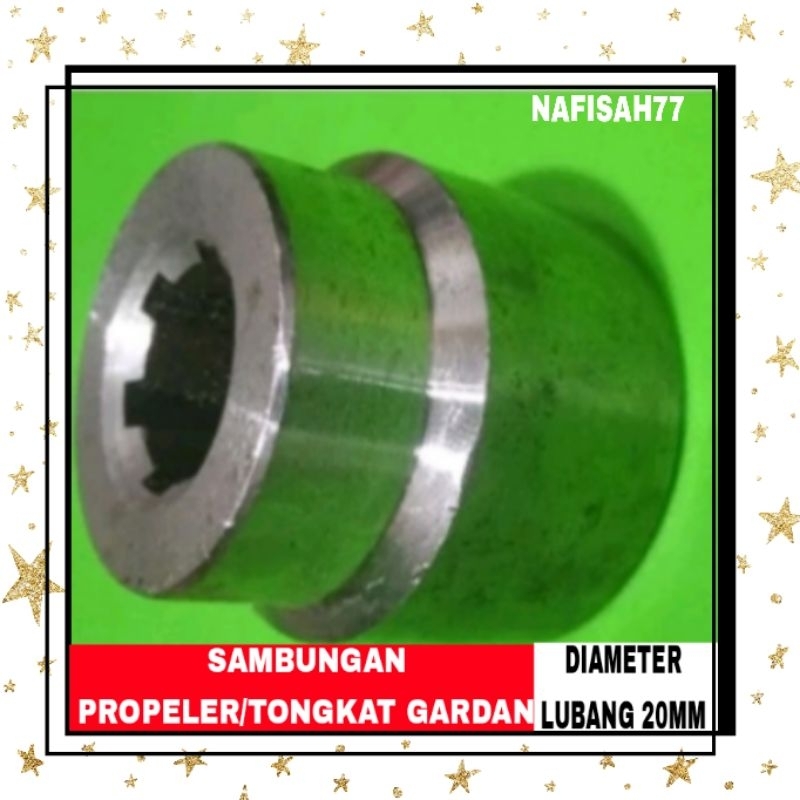 (STOCK TERBATAS)SAMBUNGAN KOPEL TONGKAT GARDAN (DIAMETER 20MM)SAMBUNGAN PROPELER VIAR SAMBUNGAN TONG