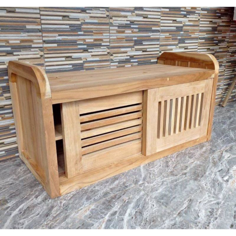 Rak sepatu bangku tempat sepatu bangku teras rak sepatu minimalis rak sepatu kayu jati