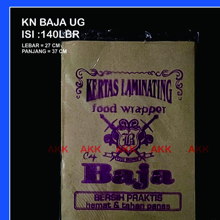 

Kertas Nasi Coklat / Kertas Minyak Baja Ungu (140 Lbr)