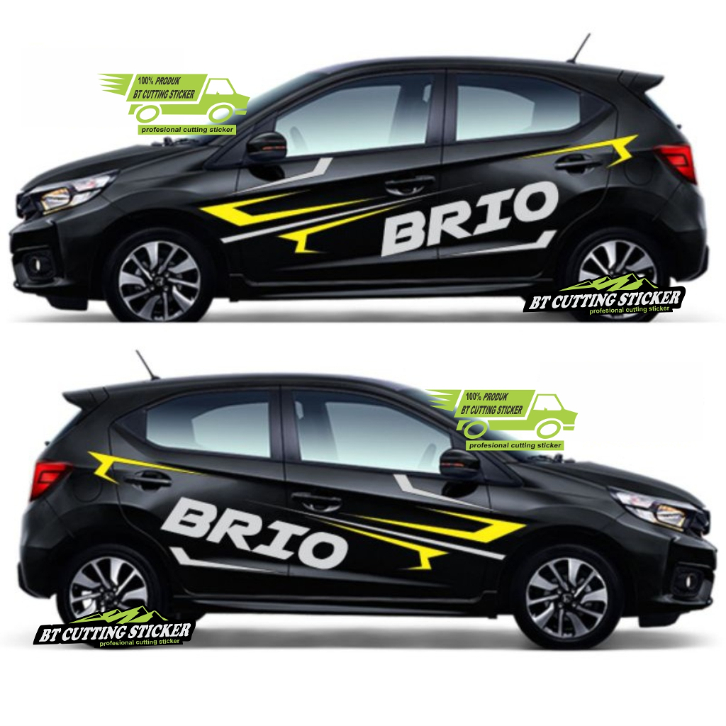 BT Sticker mobil honda new brio stiker variasi honda brio stiker mobil keren honda brio