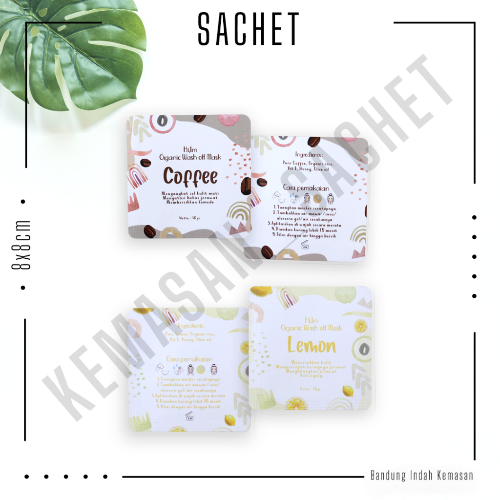 Cetak Kemasan Sachet Full Print Ukuran 8x8