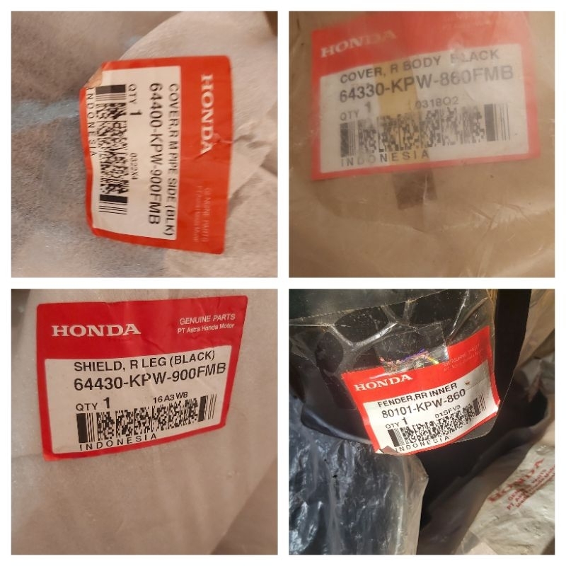 Cover2 Body 2 Pcs 64400 1 Pcs 64430 1 Pcs 64330 2 Pcs 80101-KPW-860/860FMB/900FMB Honda Kirana Ori H