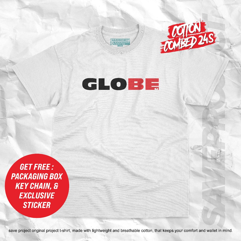 T-SHIRT ARIEL PETERPAN "GLOBE" WARNA PUTIH/KAOS LEGEND ARIEL PETERPAN/KAOS ARIEL/UNISEX TEE ARIEL NO