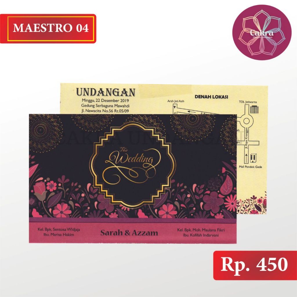 

Maestro 04 Blangko Undangan Pernikahan CAKRA