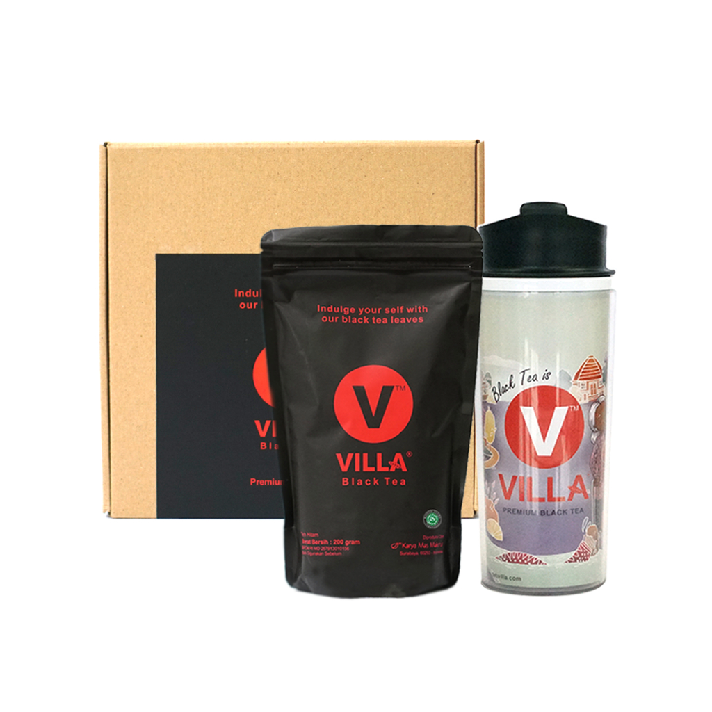 

Teh Villa, Paket Hampers (1 Premium Black Tea + 1 Tumbler Bawang Merah Bawang Putih)