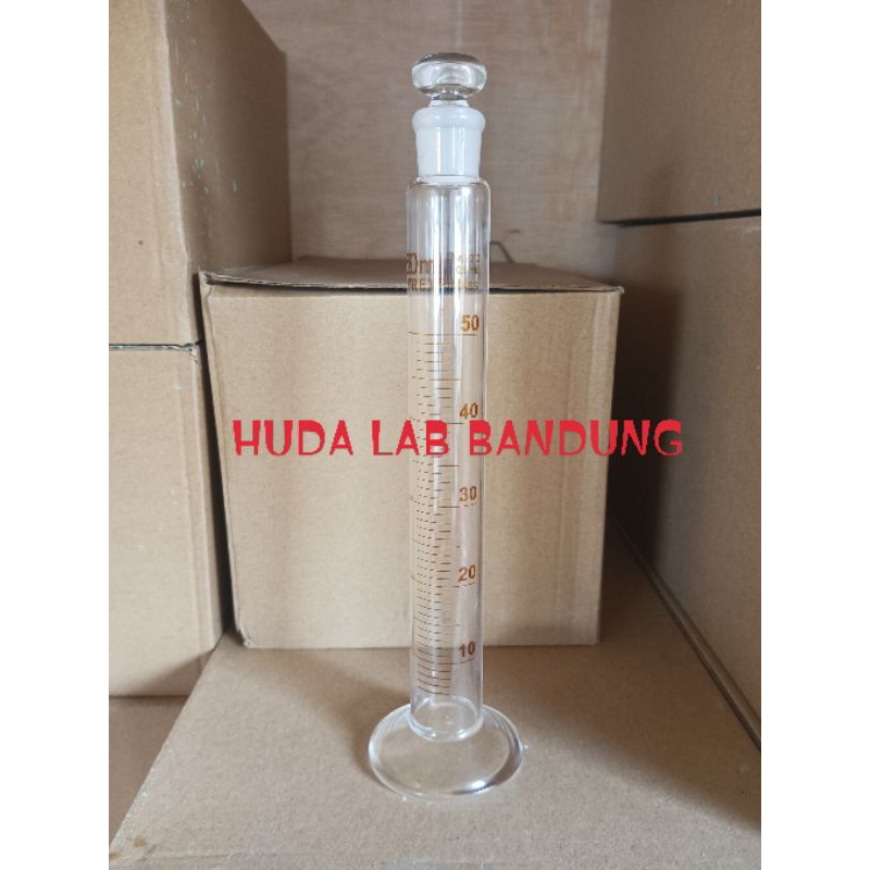 gelas ukur tertutup asah 50ml pyrex