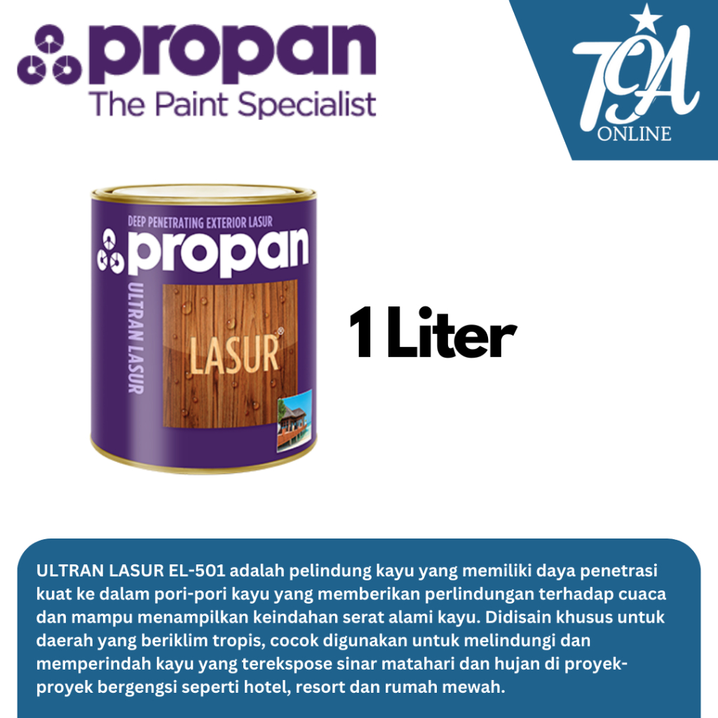 Cat Kayu Politur Exterior Propan Ultran Lasur 1L