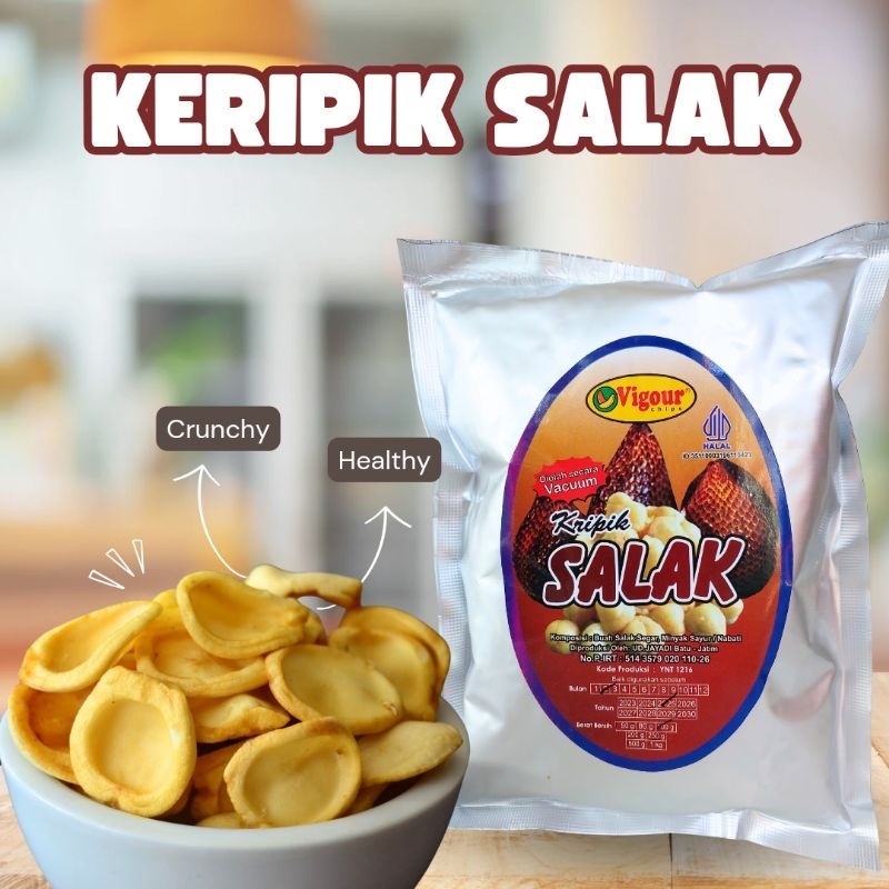 

VIGOUR Keripik Buah Salak | Free Gift LOGAM MULIA | keripik buah batu malang