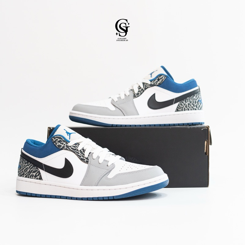 Air Jordan 1 Low SE True Blue Elephant Print Original