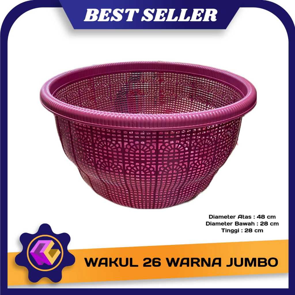 ( KD 1 ) Wakul 26 Warna Jumbo -  WAKUL - BAKUL NASI - WAKUL JUMBO PLASTIK - Wakul beras bulat serbag