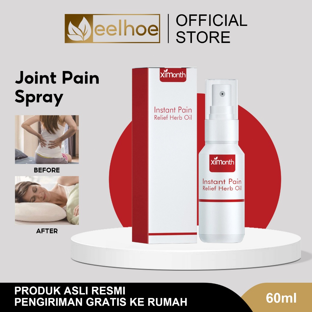EELHOE Instant Pain Relief Herb Oil 60ml Joint Pain Spray Pain Killer Spray Heal Pain Spray No Pain 
