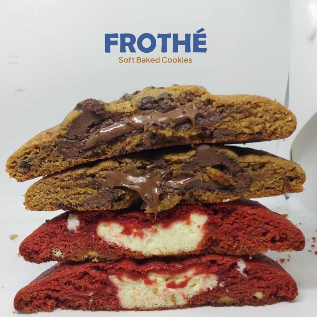 

Frothe Jumbo Cookies // Original Nutella Cookies // Redvelvet Creamcheese Cookies