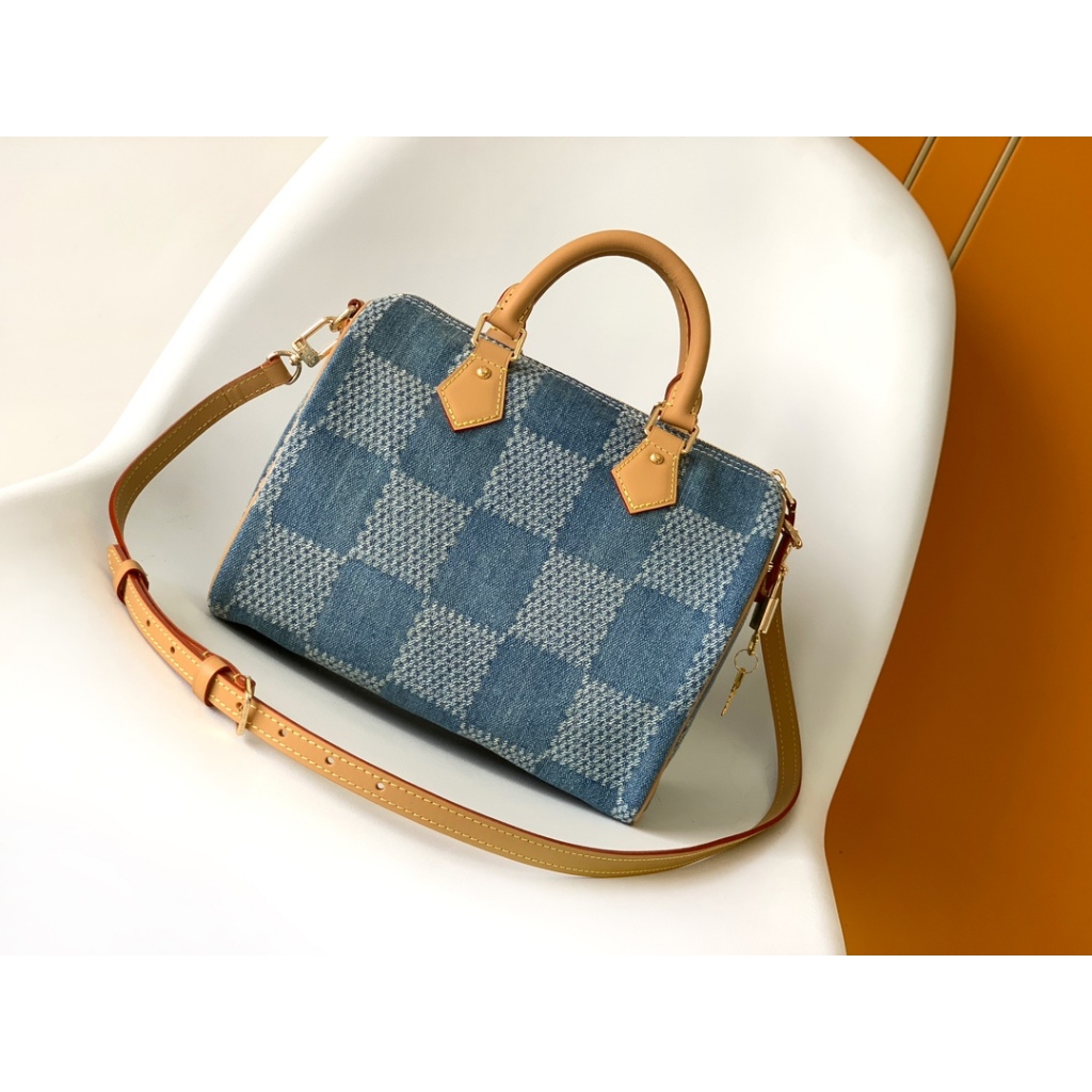 LV 40700 new denim Speedy 25 handbag