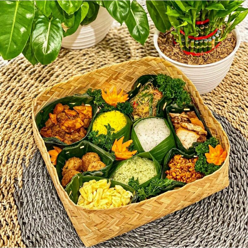 BESEK BAMBU 18X18 SEPASANG / BESEK BAMBU 15x15  MURAH / BESEK CATERING / BESEK NASI BOX
