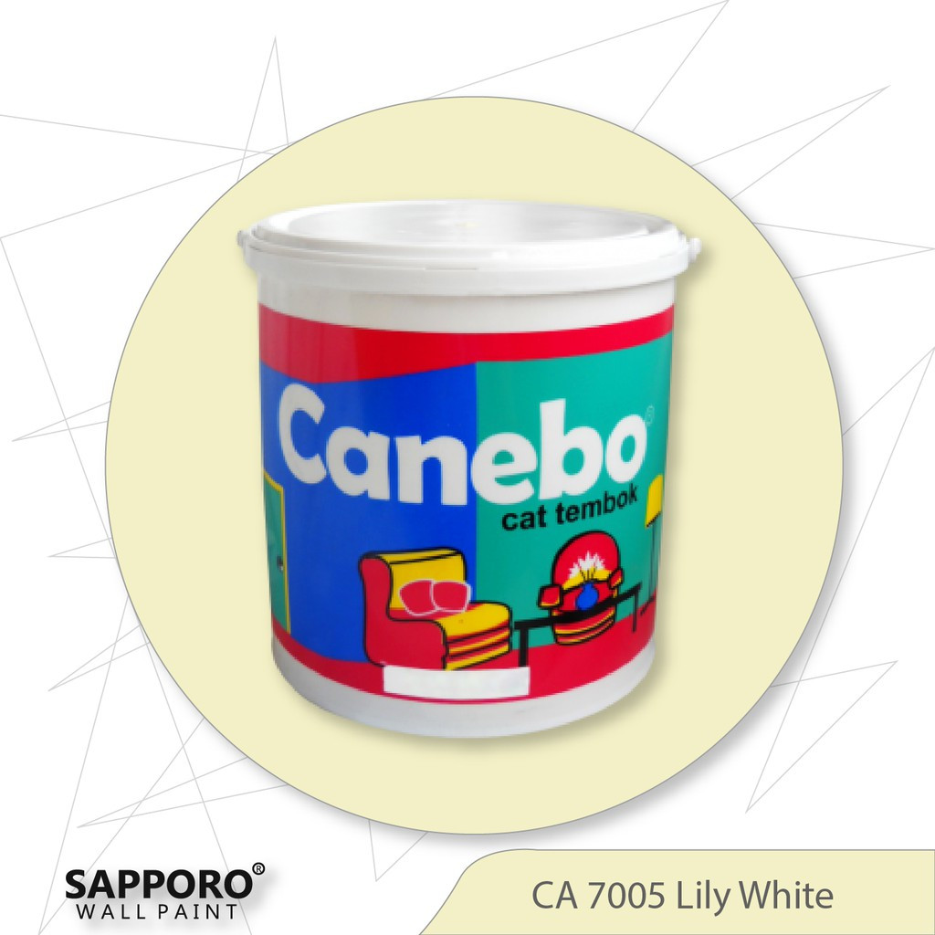 Cat Tembok Canebo Lily White 5KG Cat Tembok Terbaik Termurah